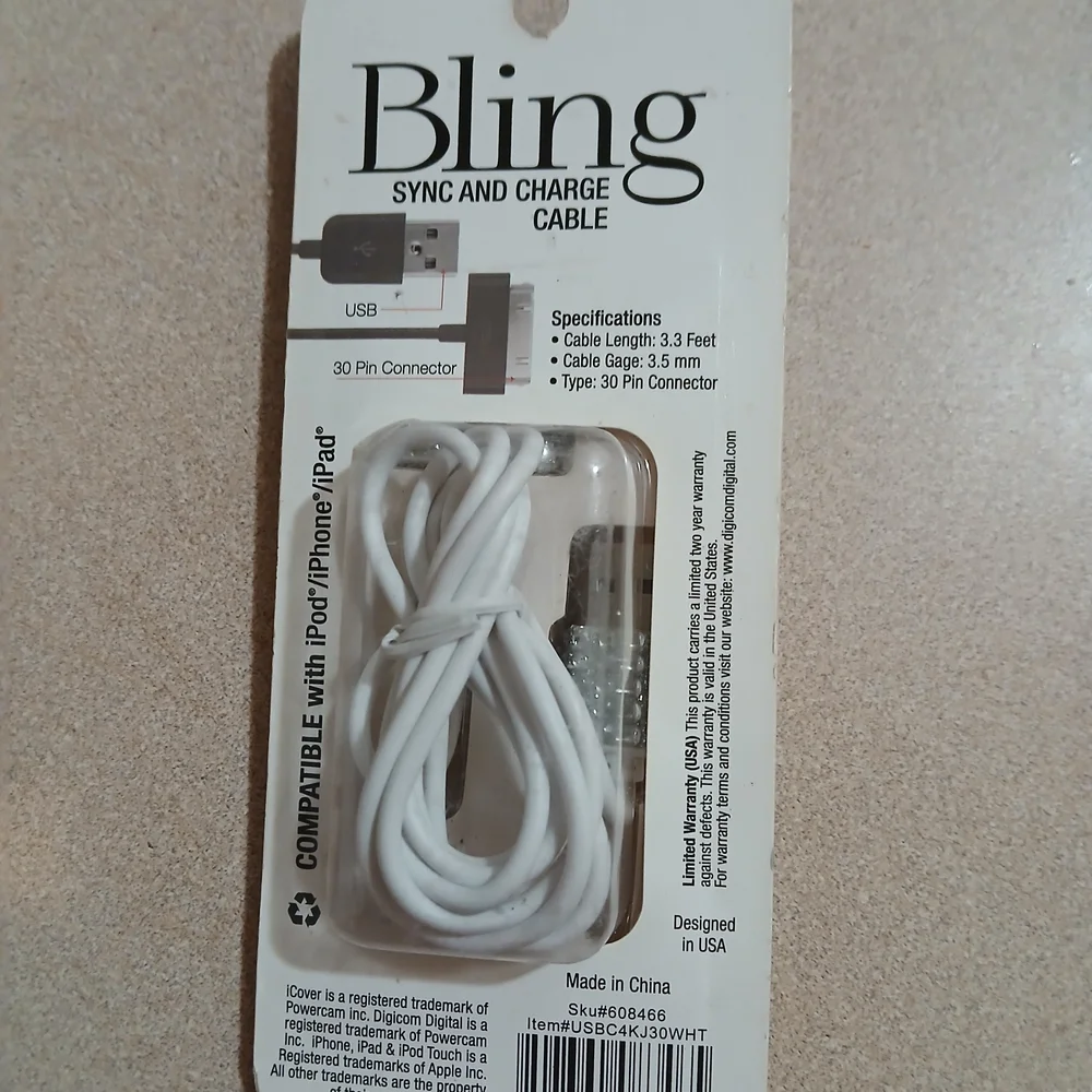 Silver Sync and Charge Cable